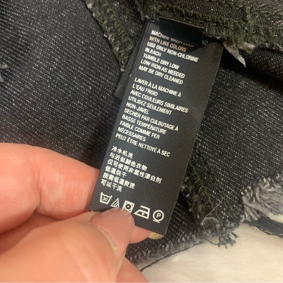 NWT WE THE FREE by Free People Sulphuric Black Parker Denim Wrap Jean Mini Skirt - Picture 9 of 9